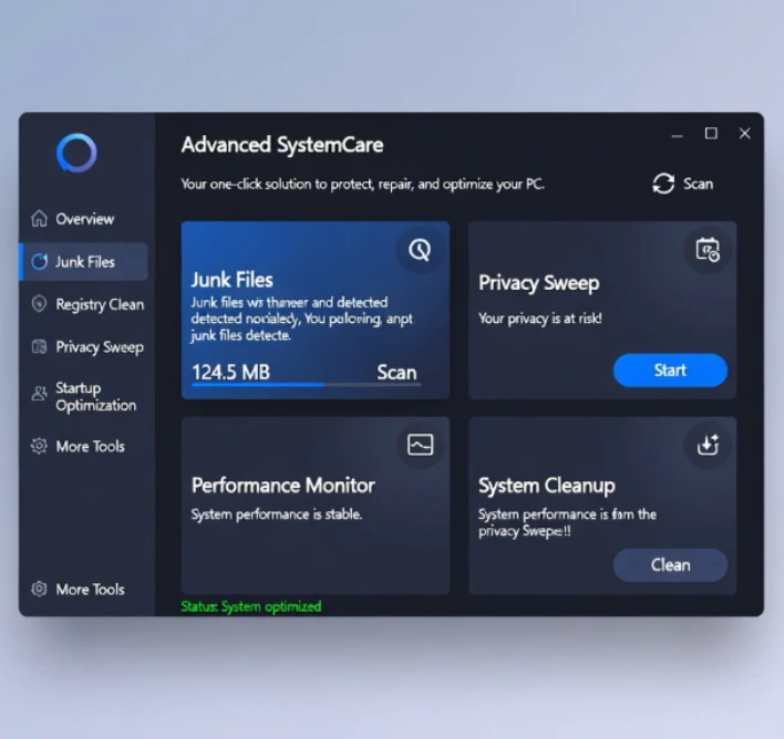 Advanced System Care pc temizleme