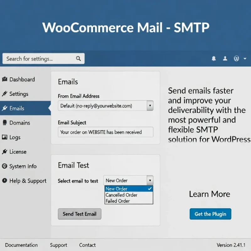 WooCommerce Mail - SMTP ayarları