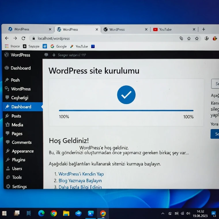 wordpress site kurulumu